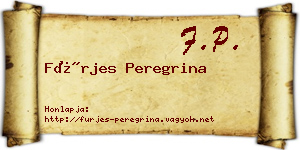 Fürjes Peregrina névjegykártya
